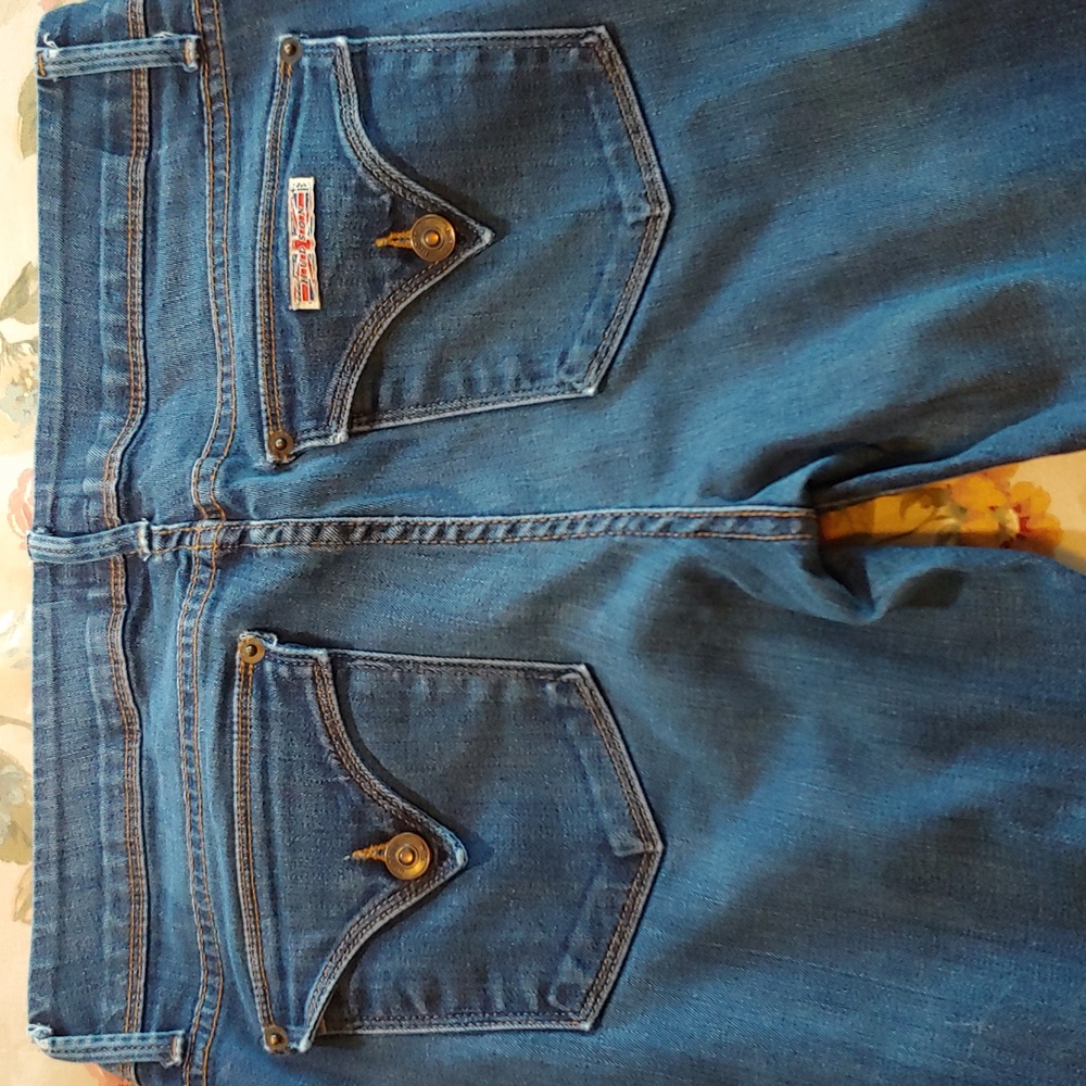 Hudson Flap Pocket Bootleg Blue Jeans Mid Wash Denim Women's size 30 - Picture 16 of 17